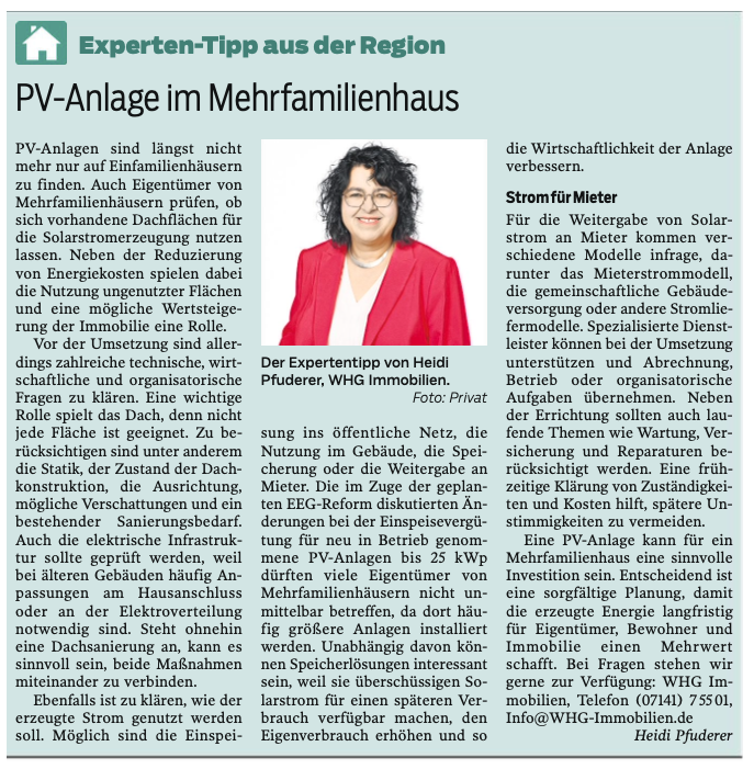 PV-Anlage im Mehrfamilienhaus: Was Eigentümer wissen und beachten müssen