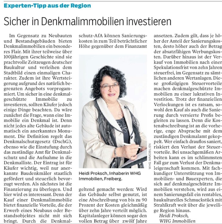Sicher in Denkmalimmobilien investieren