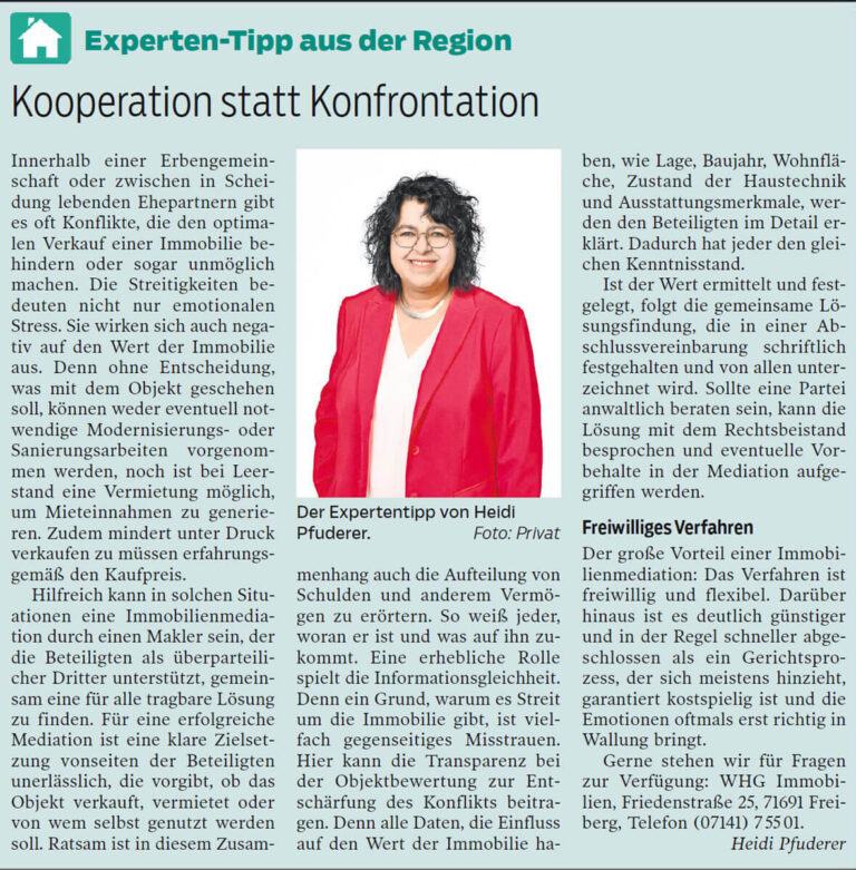 Kooperation statt Konfrontation: Der Immobilienmakler als Mediator