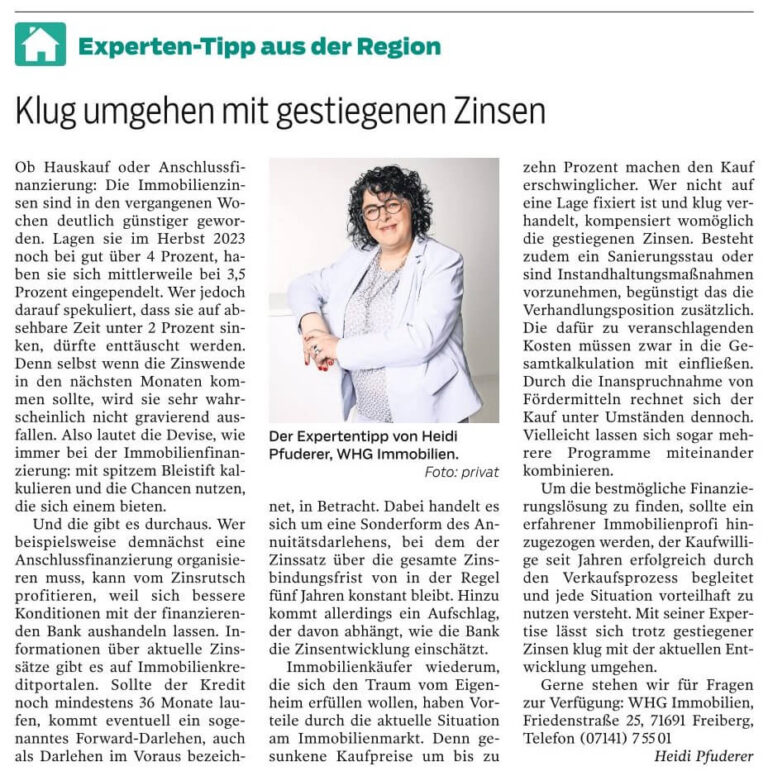 Klug umgehen mit gestiegenen Zinsen