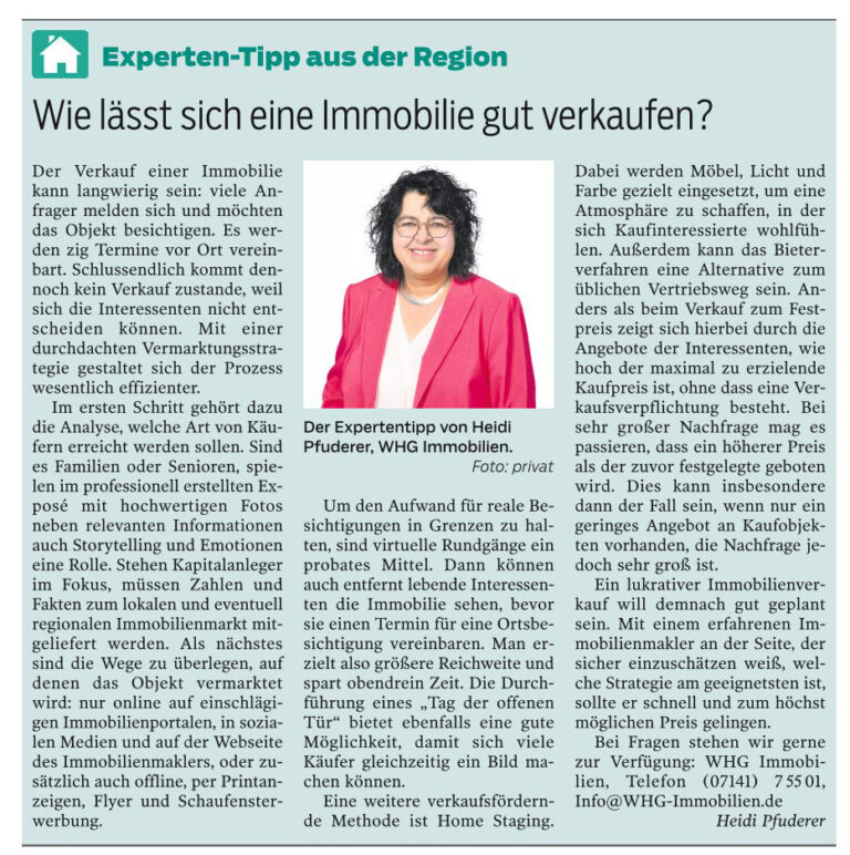 Wie lässt sich eine Immobilie am besten verkaufen?