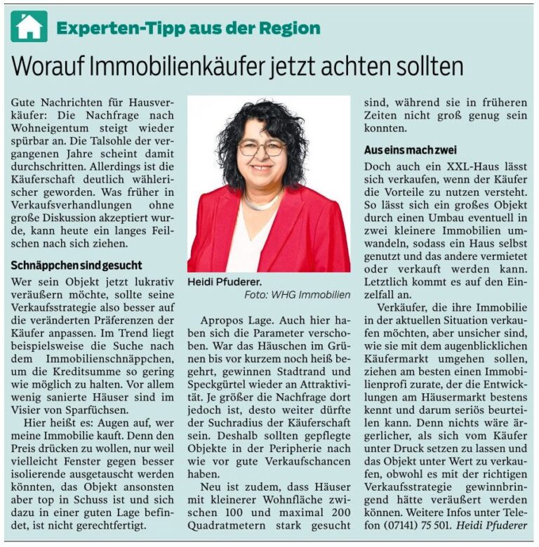Worauf Immobilienkäufer jetzt achten sollten