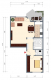 Gepflegte 2-Zimmer-Wohnung mit Balkon und TG-Stellplatz - Grundrissplan