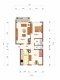 3-Zimmer-Wohnung mit Balkon, Gartenanteil und Pkw-Stellplatz in ruhiger Wohnlage - Grundrissplan