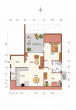 VERKAUFT: 4-Zimmer-Wohnung im Maisonette-Stil mit Dachterrasse, Balkon und Tiefgaragenbox - Grundrissplan