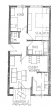 Gepflegte 3-Zimmer-Wohnung mit Balkon, Tiefgaragenstellplatz und PKW-Stellplatz - Grundriss