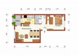 RESERVIERT: Gepflegte 2-Zimmer-Wohnung mit Balkon und Tiefgaragenstellplatz - Grundrissplan