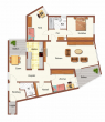 Sofort beziehbar: 4,5-Zimmer-Wohnung mit zwei Balkonen und Loggia - Grundrissplan