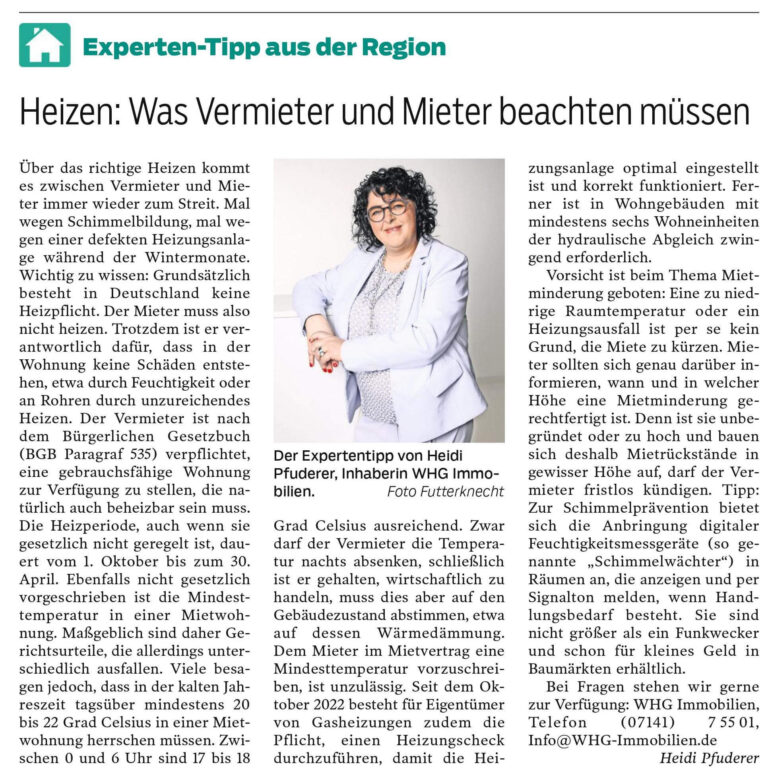 Heizen: Was Vermieter und Mieter beachten müssen